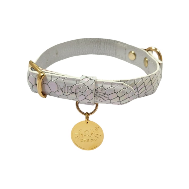 Meow Desing - Collar Texturizado Serpiente Blanco