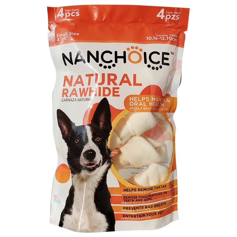 NANCHOICE Carnaza para Perro Sabor Natural 10 a 12 cm 4 pz
