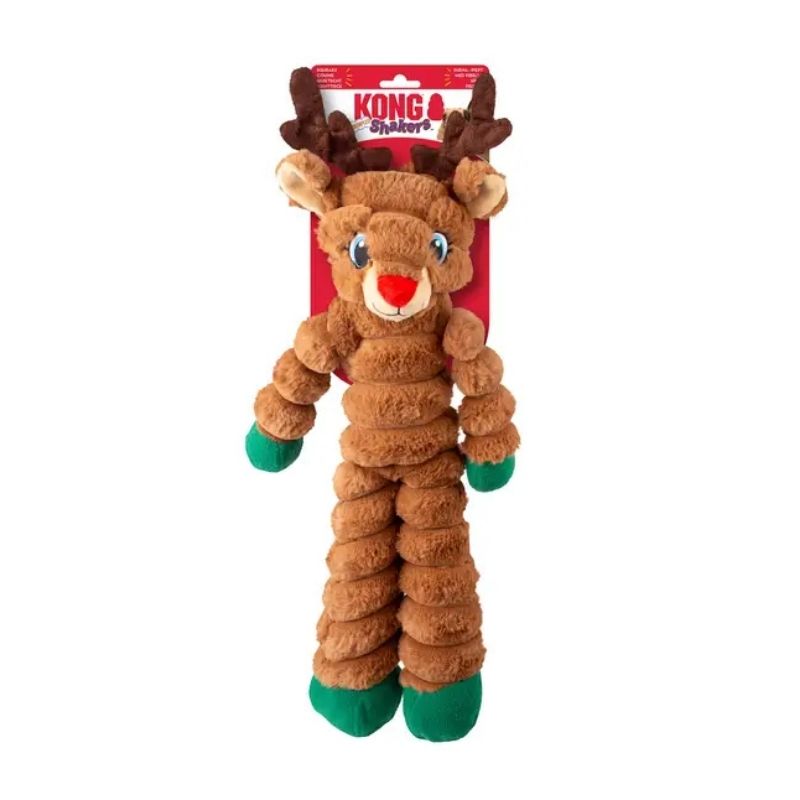 KONG Peluche Navideño Reno Shakers para Perro