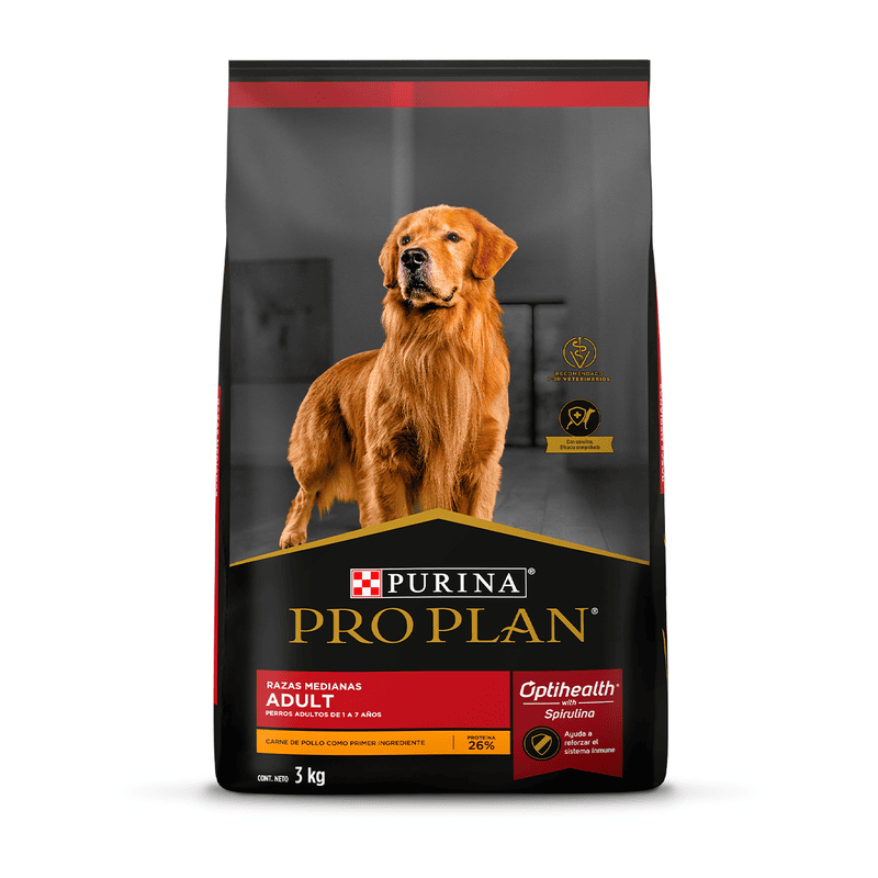 Pro Plan - Adultos razas medianas con OptiHealth Spirulina