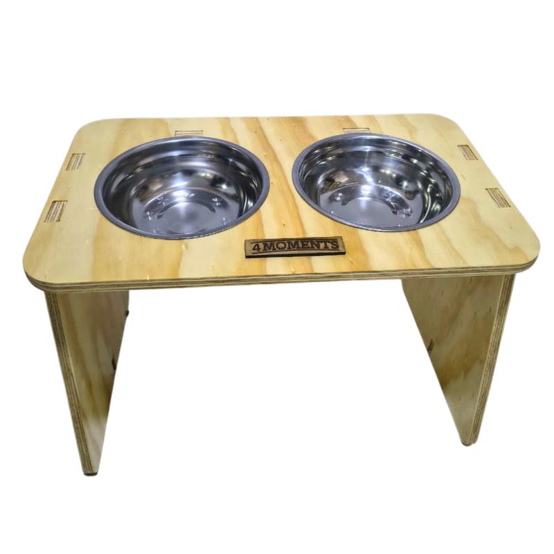 4 Moments - Comedero Bebedero Wood Doble Elevado