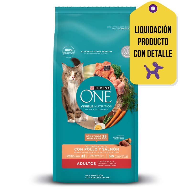 Purina One - Alimento Gato Adulto Pollo Salmón SELLADO