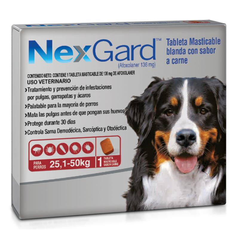 NexGard - Perros De 25.1 Hasta 50 Kg.