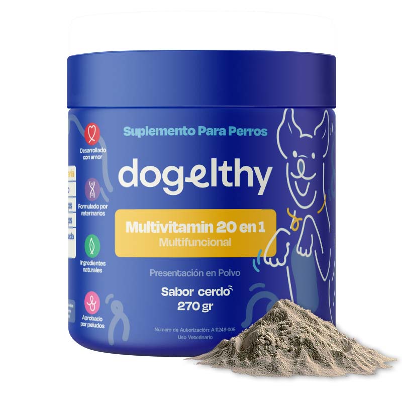 DOGELTHY - Multivitaminico en Polvo para Perro - Multivitamin 20 en 1