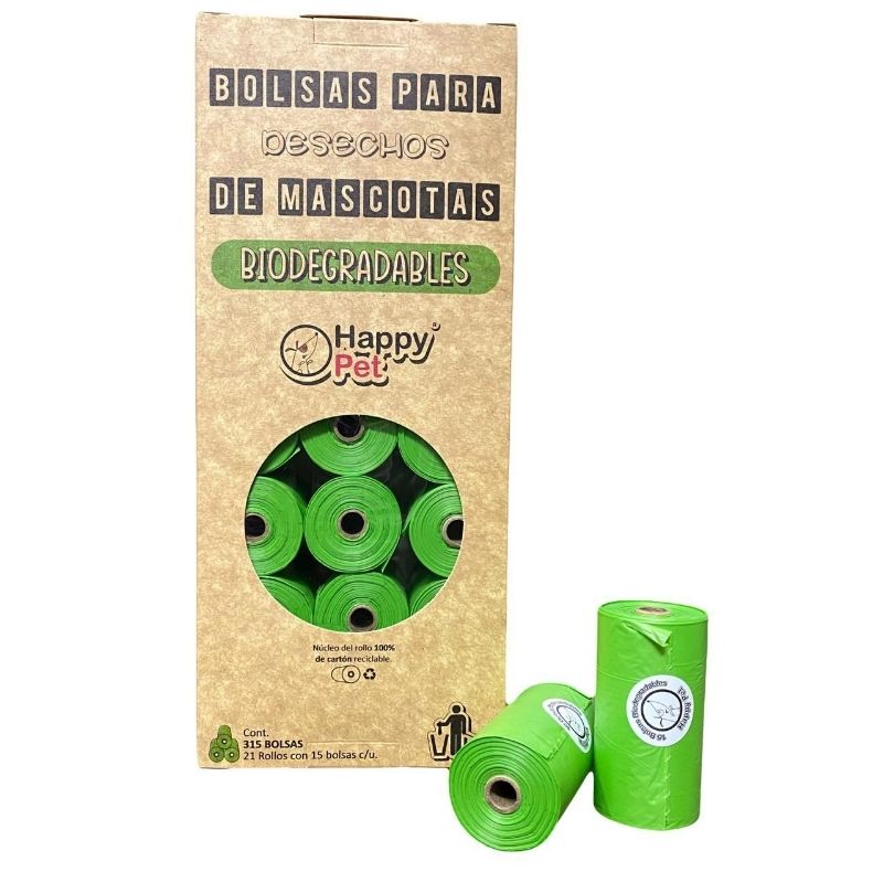 HAPPY PET Bolsas Biodegradables para Desechos
