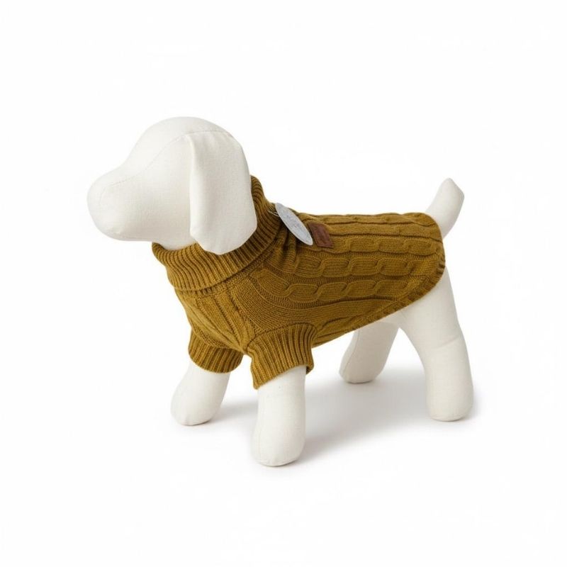 NAUGHTY DOG - Suéter Tejido Color Mostaza