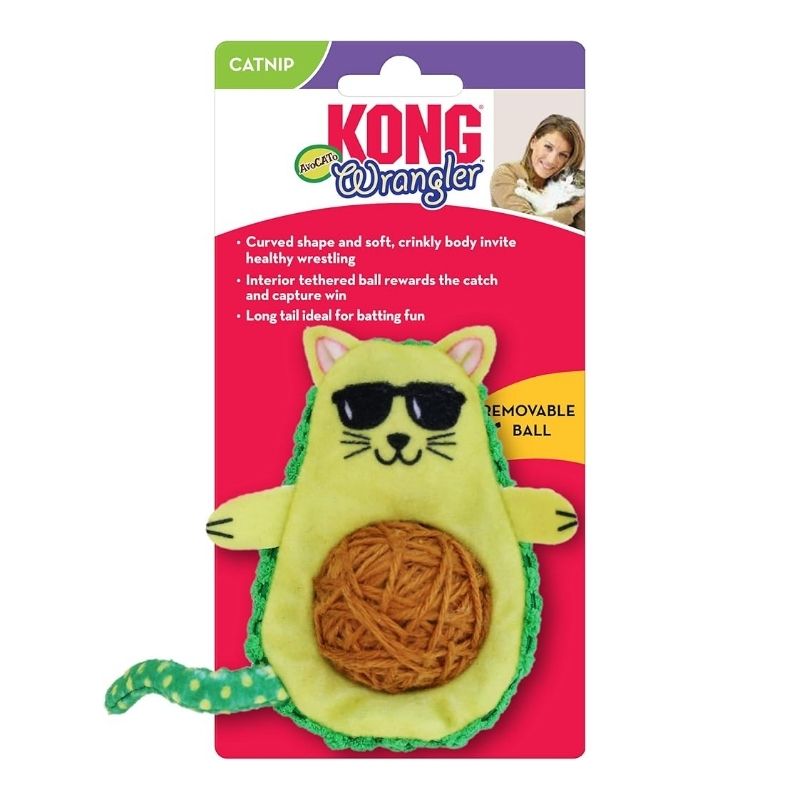 KONG Wrangler Gato Aguacate con Bola de Hilo para Gato