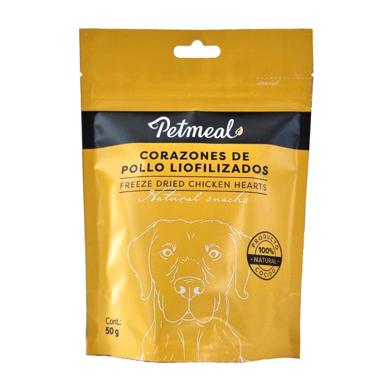 Petmeal Snack Liofilizado para Perros - Corazones de Pollo