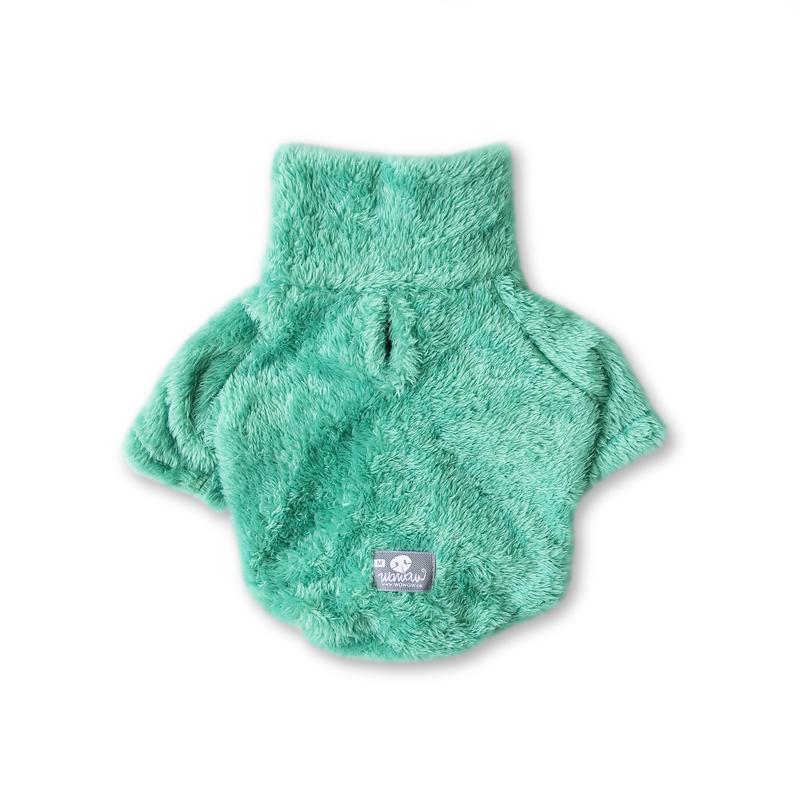 Wawaw - Saco Cuello Alto Cremallera Bisonte Verde Esmeralda