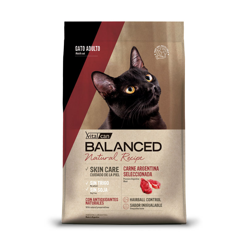 Vitalcan Balanced - Natural Recipe Alimento  para Gato Adulto Carne Argentina Seleccionada