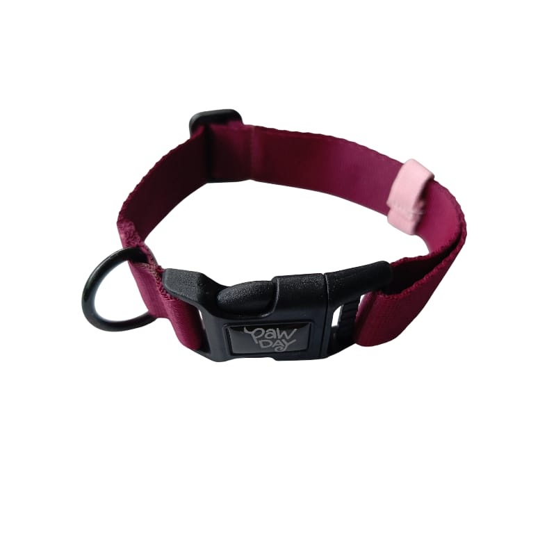 Paw Day - Collar Essential Vino Tinto - Rosado Bebe