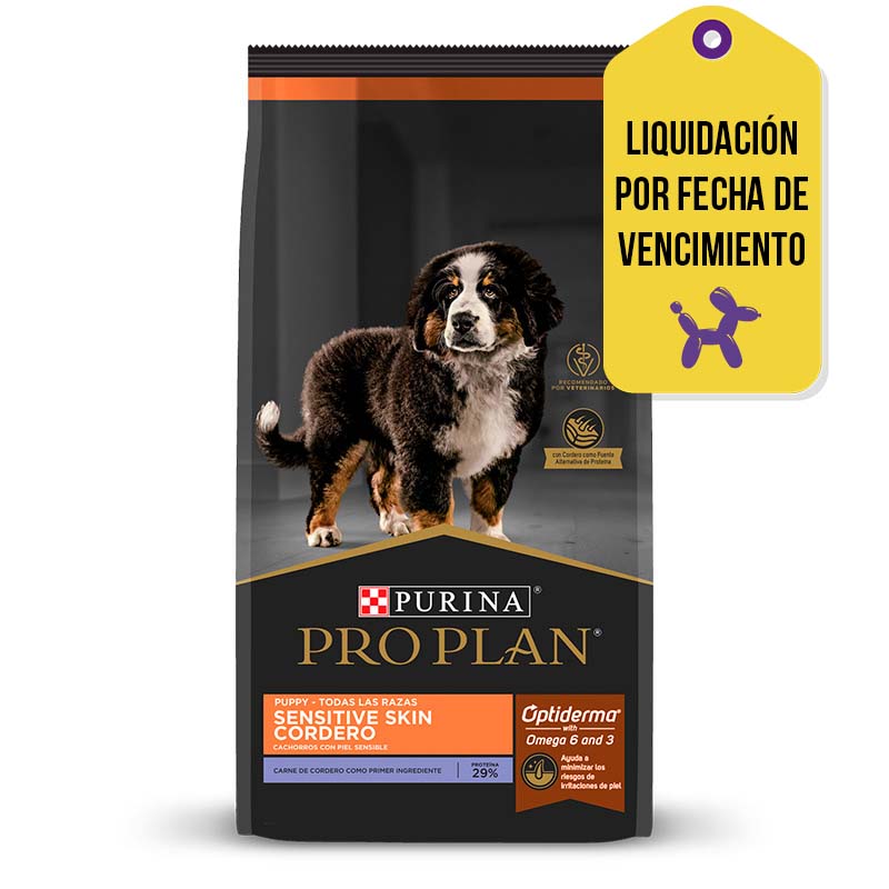 Pro Plan - Alimento Cachorros Sensitive Skin Cordero F.V. 01-09-2025