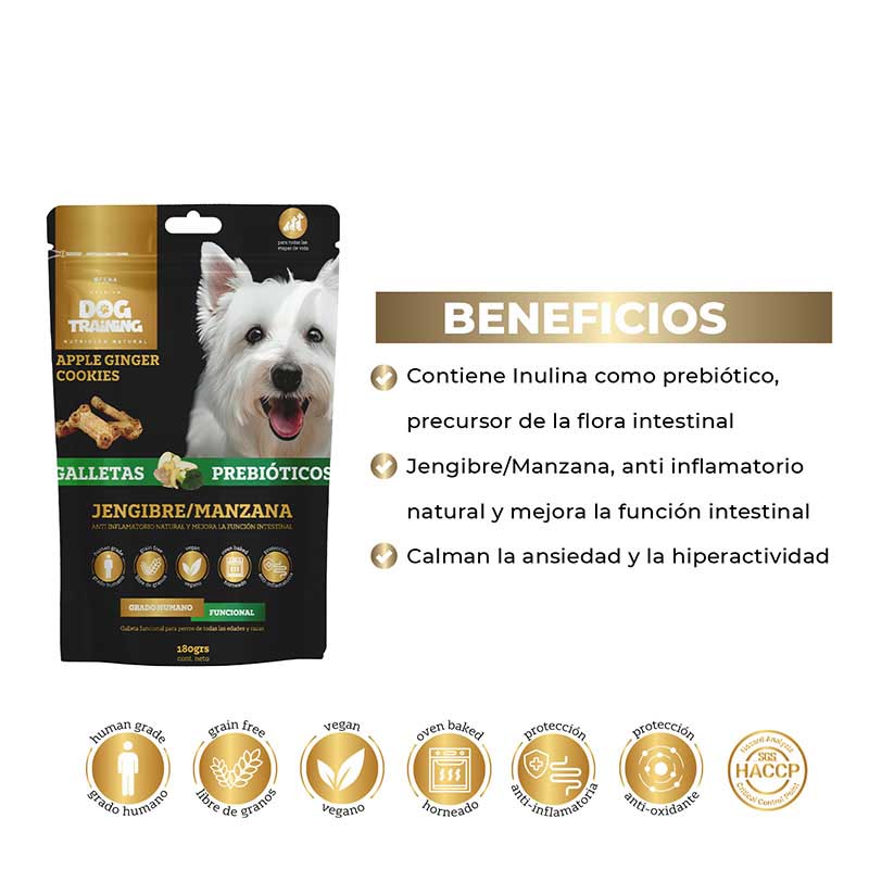 dog-training-galleta-prebiotica-grain-free-manzana-jengibre-grado-humano