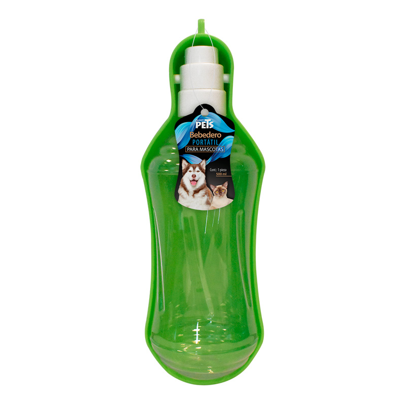 Bebedero portátil para perros con botella