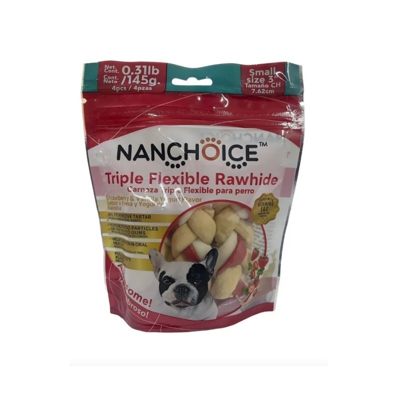 NANCHOICE Carnaza Triple Flex Fresa y Yogurt de Vainilla