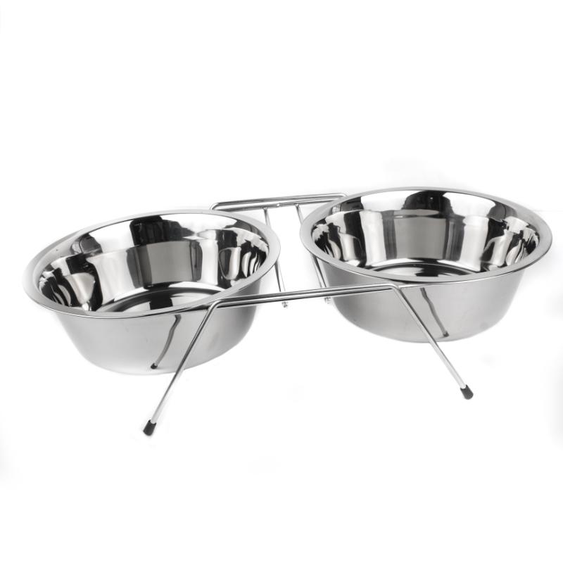 Paw Day - Plato Doble Elevado Metal Grande 43x11 cm