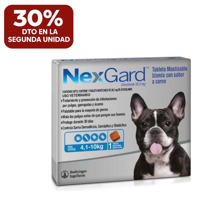 NexGard - Perros De 4.1 Hasta 10 Kg.