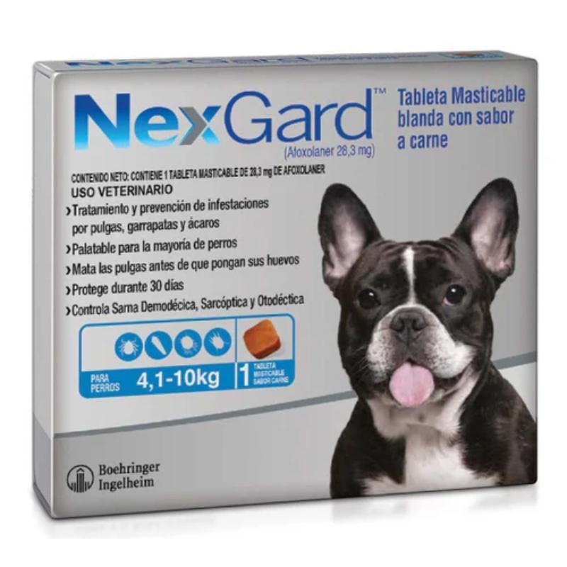 NexGard - Perros De 4.1 Hasta 10 Kg.