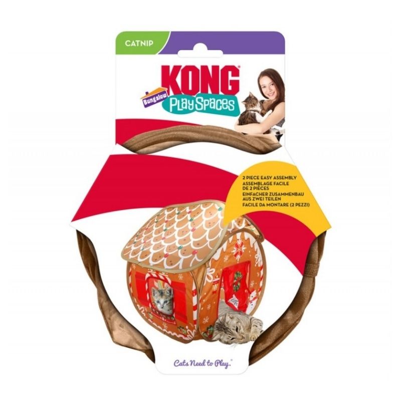 KONG Casita de Juego Navideña Gingerbread para Gato