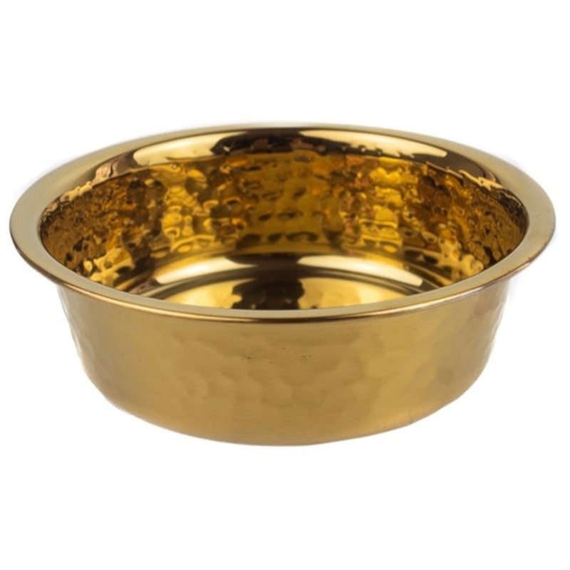 Paw Day - Plato Metalico Diseño Deluxe Dorado 14 Cm
