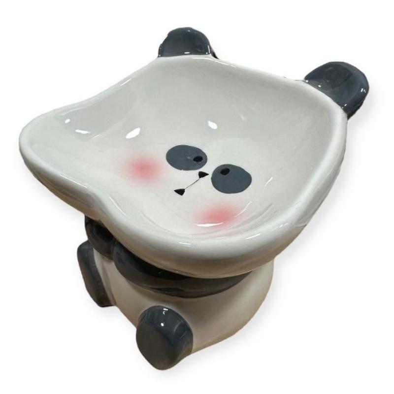 Comedero Ceramico Oso Panda para Mascotas