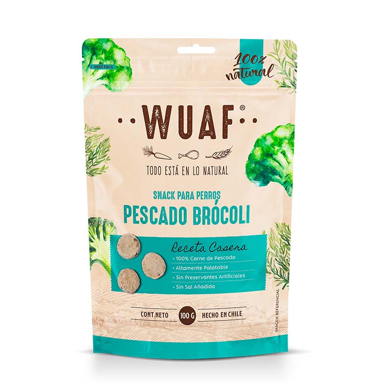 Wuaf - Snack Pescado Brócoli