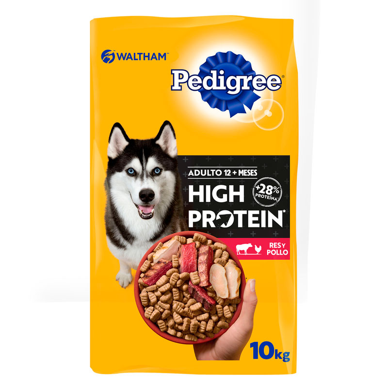 Pedigree - Alimento High Protein Completo Y Balanceado Perros Adultos Res Y Pollo