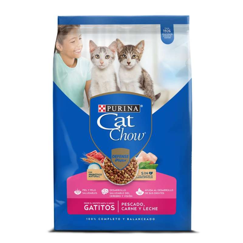 Cat Chow - Gatitos Pescado, Carne y Leche