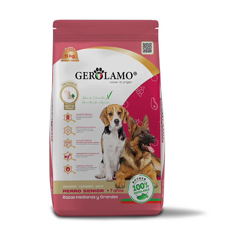 Gerolamo - Alimento Premium para Perro Senior Razas Medianas Y Grandes