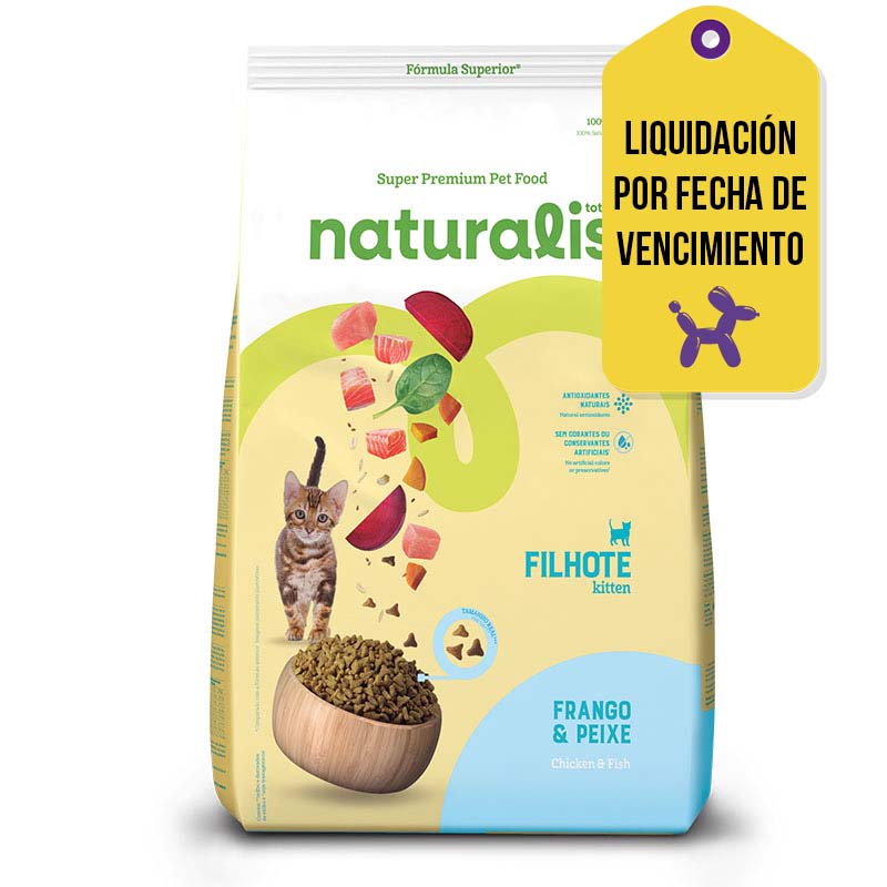 Naturalis - Alimento para Gatito Kitten Pollo Y Pescado F.V. 12-03-2025