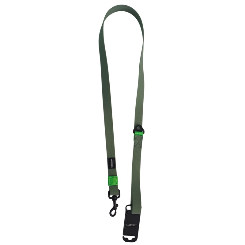 4 Moments - Traílla Pvc Verde Oliva - Verde Neón - Unica