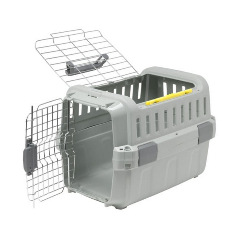 Transportadora de viaje puerta de metal Odyssey para mascota Verde Olivo 5 Kg Extra Chica (Reciclada)