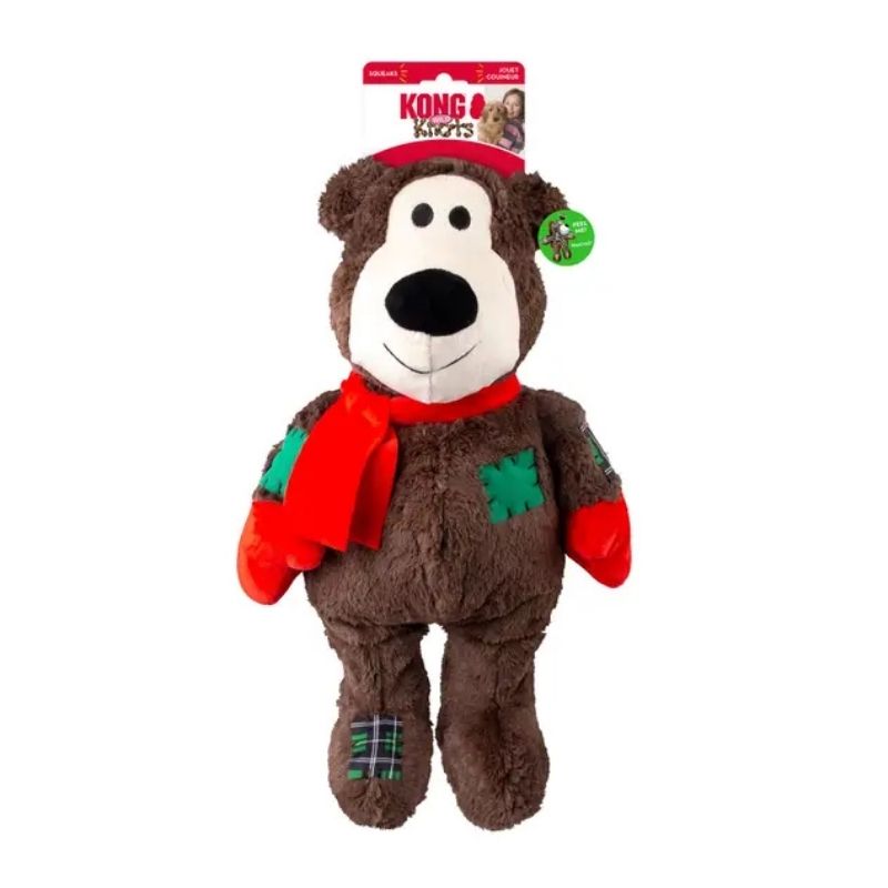 KONG Peluche Navideño Oso Jumbo para Perro Modelo Surtido