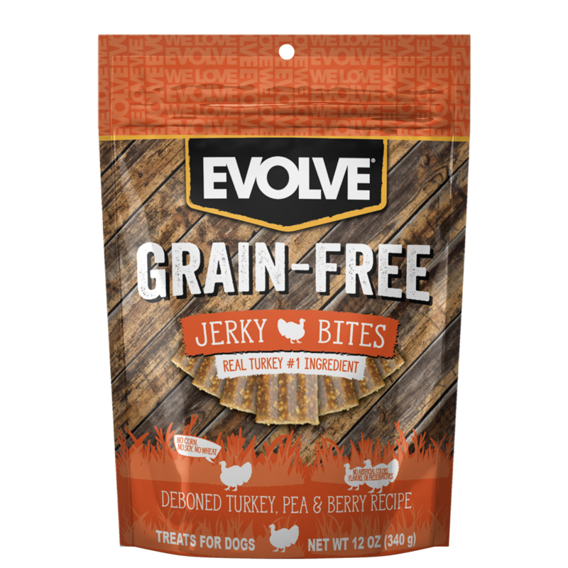 Evolve Dog Snack Grain Free Jerky Turkey- Pavo