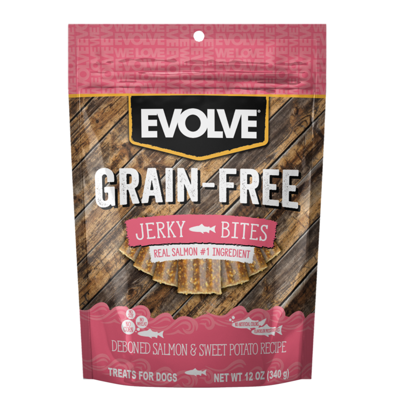Evolve Dog Snack Grain Free Jerky Salmon